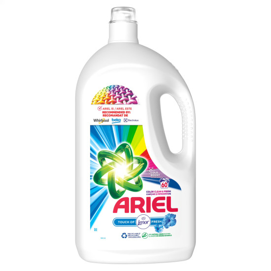 АРИЕЛ COLOR CLEAN & FRESH TOUCH OF LENOR FRESH гел за пране на цветни дрехи с ЛЕНОР 3 л /60 пранета/