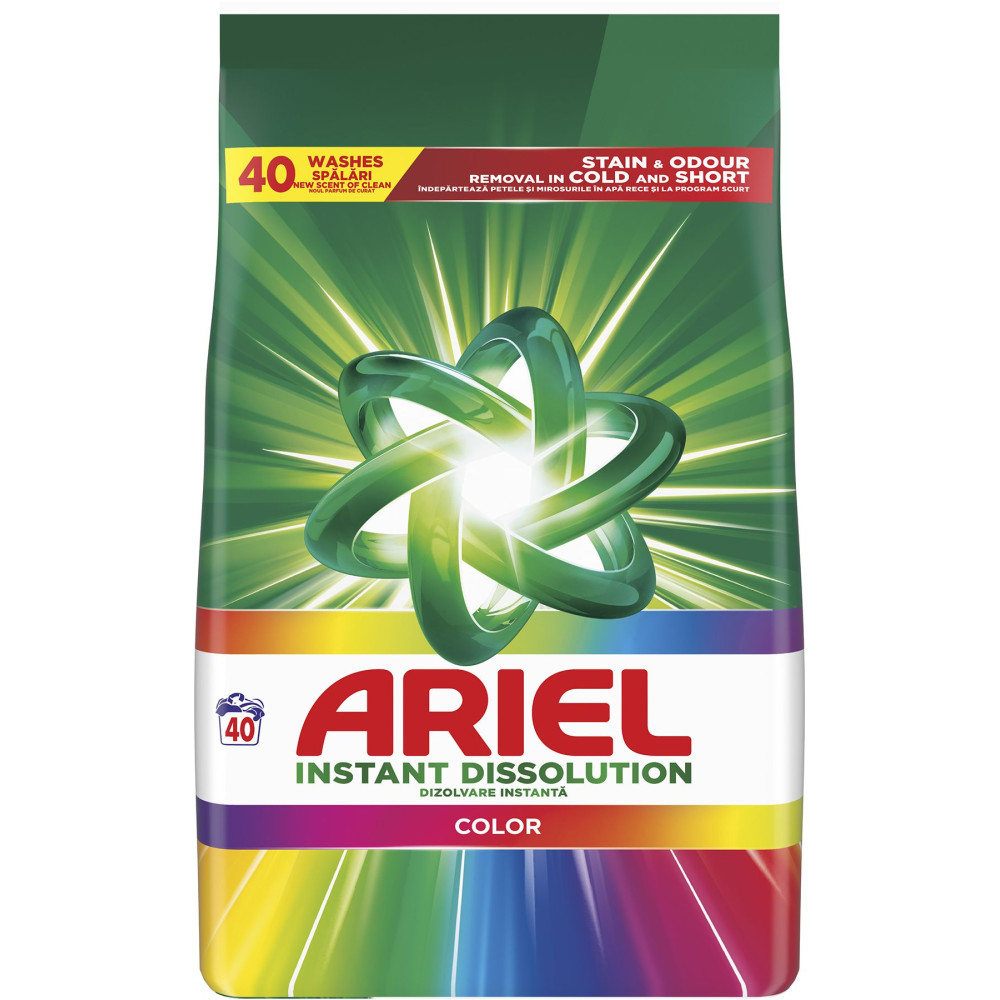 АРИЕЛ INSTANT DISSOLUTION POWDER COLOR прах за пране за цветни дрехи 2.6 кг /40 пранета/ - Перилни препарати АРИЕЛ INSTANT DISSOLUTION POWDER COLOR прах за пране за цветни дрехи 2.6 кг /40 пранета/ - Перилни препарати