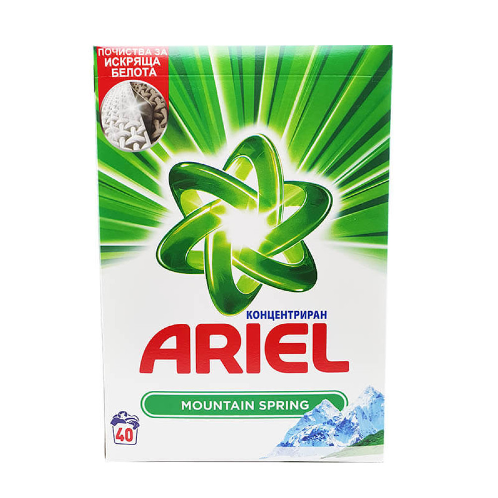 АРИЕЛ AQUA POWDER COLOR прах за пране 2.6 кг /40 пранета/ - Перилни препарати