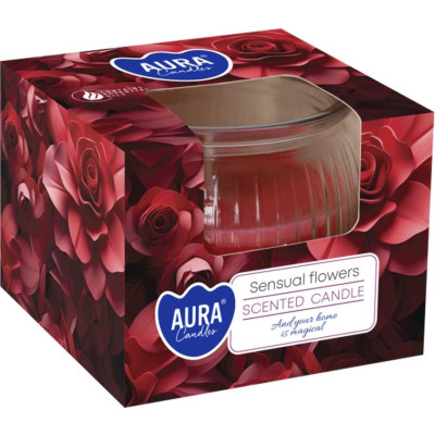 AURA ароматна свещ в чаша SENSUAL FLOWERS 80 г