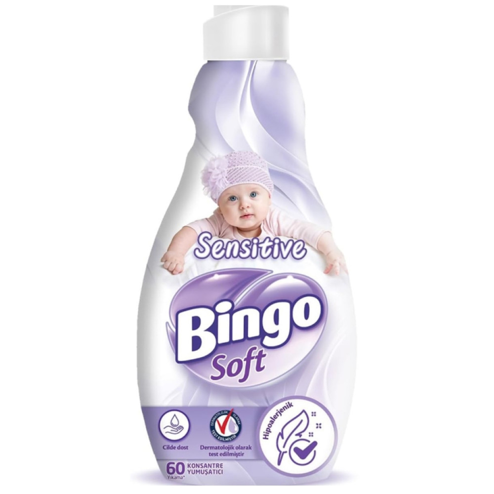 БИНГО SOFT омекотител концентрат SENSITIVE /бебе/ 1440 мл /60 пранета/