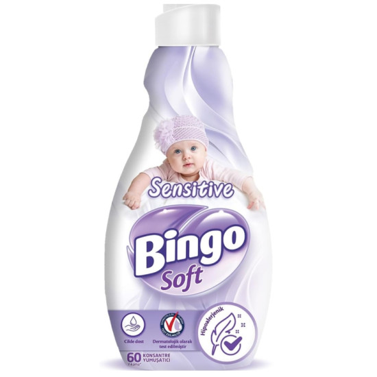 БИНГО SOFT омекотител концентрат SENSITIVE /бебе/ 1440 мл /60 пранета/