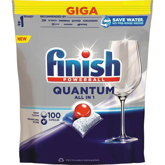 ФИНИШ QUANTUM ALL in ONE капсули за съдомиялна машина х 100 бр