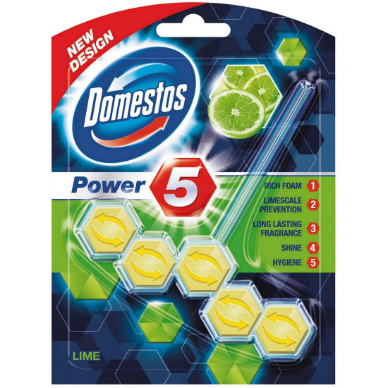 ДОМЕСТОС WC POWER 5 LIME тоалетно блокче х 1 бр