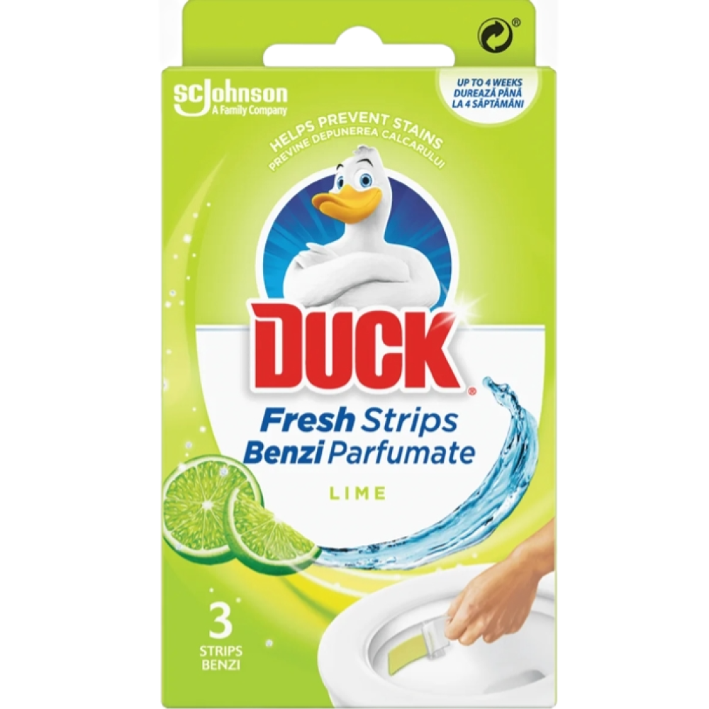 DUCK FRESH STRIPS LIME WC свежи ленти-ароматизатор за тоалетна х 3 бр - За баня и WC