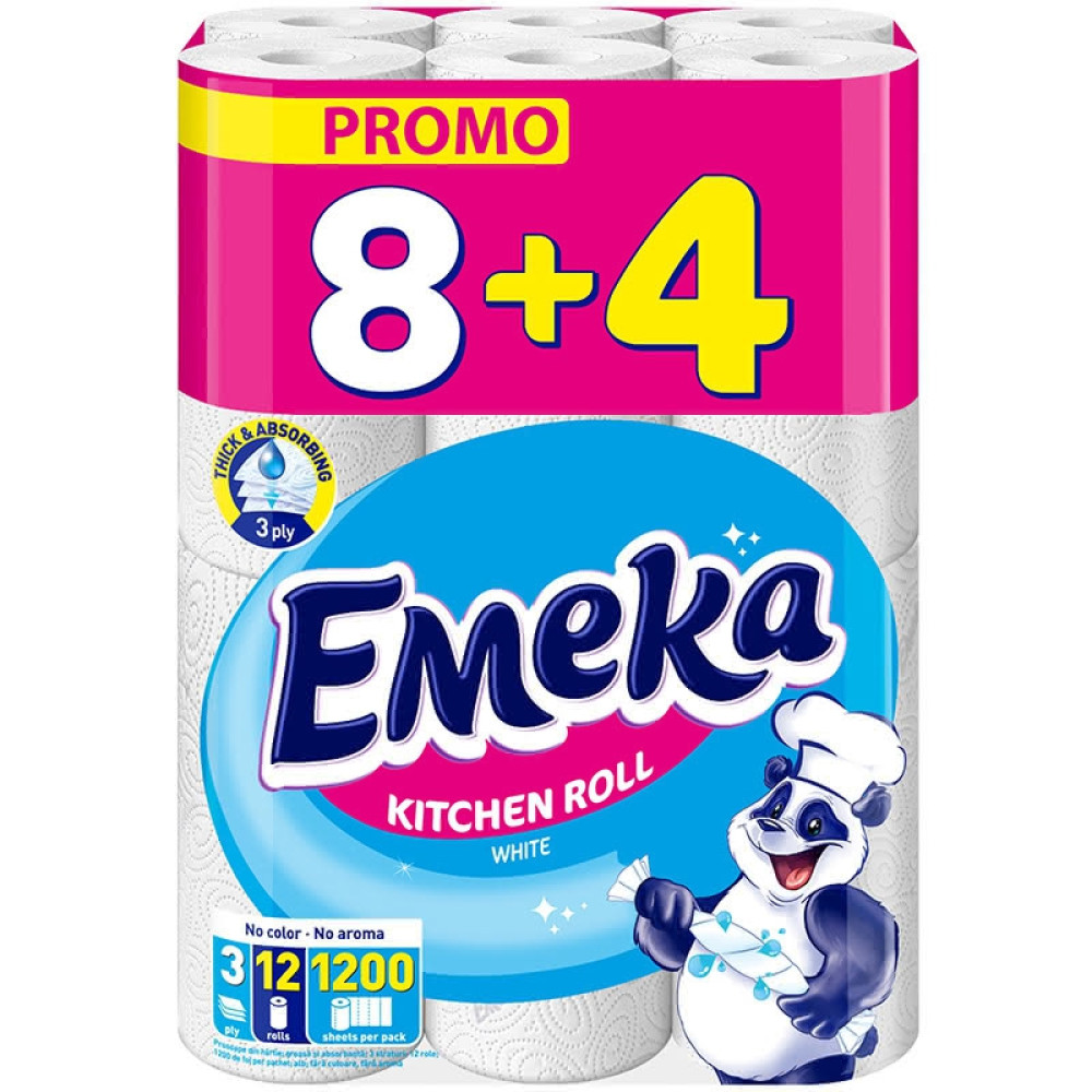 КУХНЕНСКА РОЛКА ЕМЕКА WHITE ПРОМО х 8 + 4 /12/ бр - За кухня