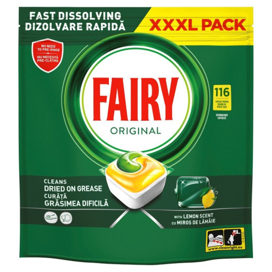 ФЕЪРИ ORIGINAL ALL in ONE LEMON капсули за съдомиялна машина Лимон х 116 бр 1567 г