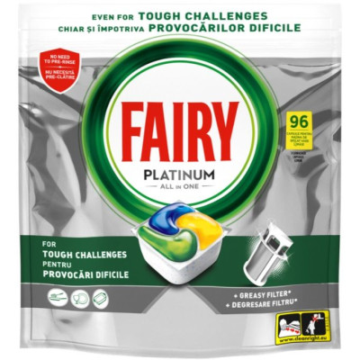 ФЕЪРИ PLATINUM All in ONE капсули за съдомиялна машина х 96 бр 1430 г