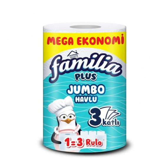 ФАМИЛИЯ JUMBO PLUS кухненска ролка 3 слоя 240 къса х 1 бр
