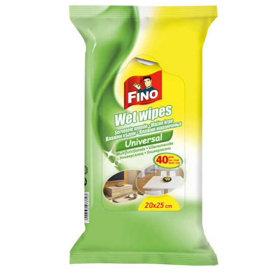 ФИНО WET WIPES UNIVERSAL универсални мокри кърпи за почистване 20х25 см х 40 бр