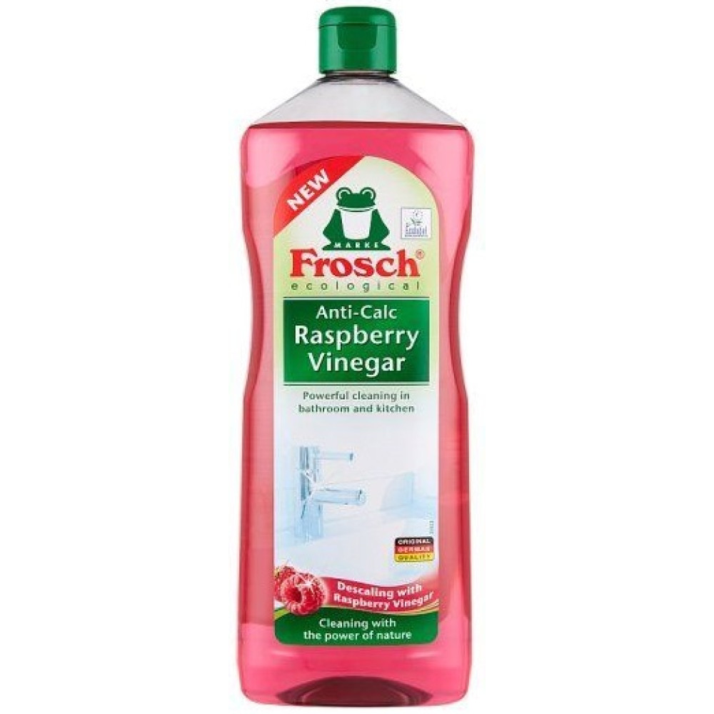 FROSCH ANTI CALC RASPBERRY VINEGAR почистващ препарат за баня и кухня срещу котлен камък с оцет 1000 мл - Почистващи препарати