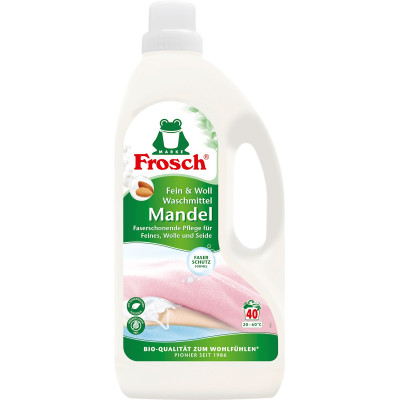 FROSCH FEIN & WOLL WASCHMITTEL MANDEL течен перилен препарат за фини и вълнени тъкани 1.5 л