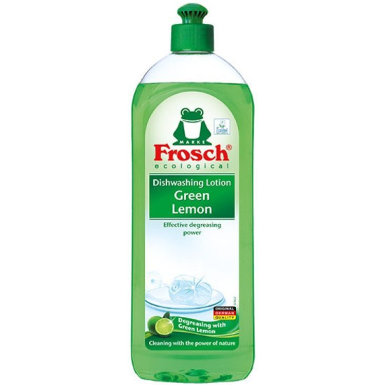 ФРОШ DISHWASHING LOTION GREEN LEMON течен препарат за миене на съдове Зелен Лимон 750 мл