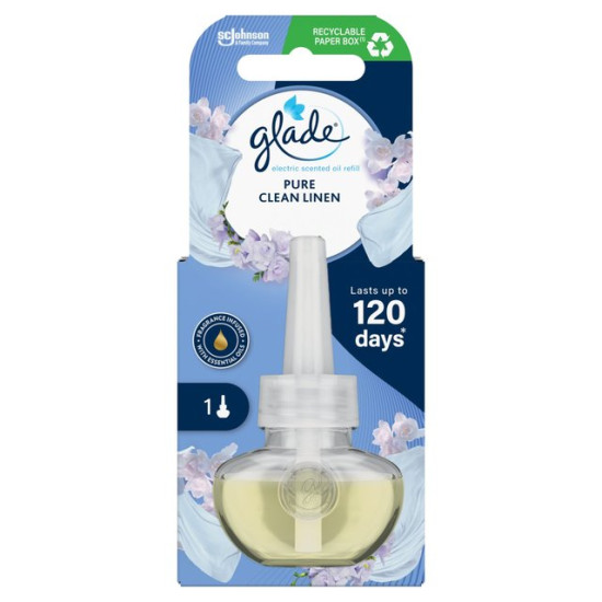 ГЛЕЙД ELECTRIC SCENTED OIL PURE CLEAN LINEN ПЪЛНИТЕЛ за електрически ароматизатор 20 мл