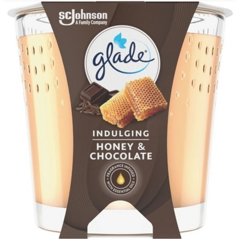 ГЛЕЙД свещ INDULGING HONEY & CHOCOLATE 129 гр - Ароматизатори