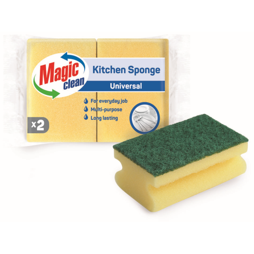 МЕДЖИК КЛИЙН домакинска гъба с канал х 2 бр - За кухня