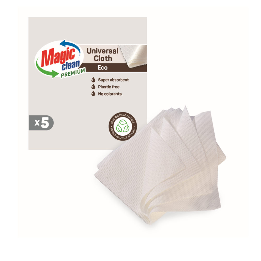 MAGIC CLEAN PREMIUM универсални абсорбиращи кърпи за почистване /биоразградими/ х 5 бр - Домашни потреби