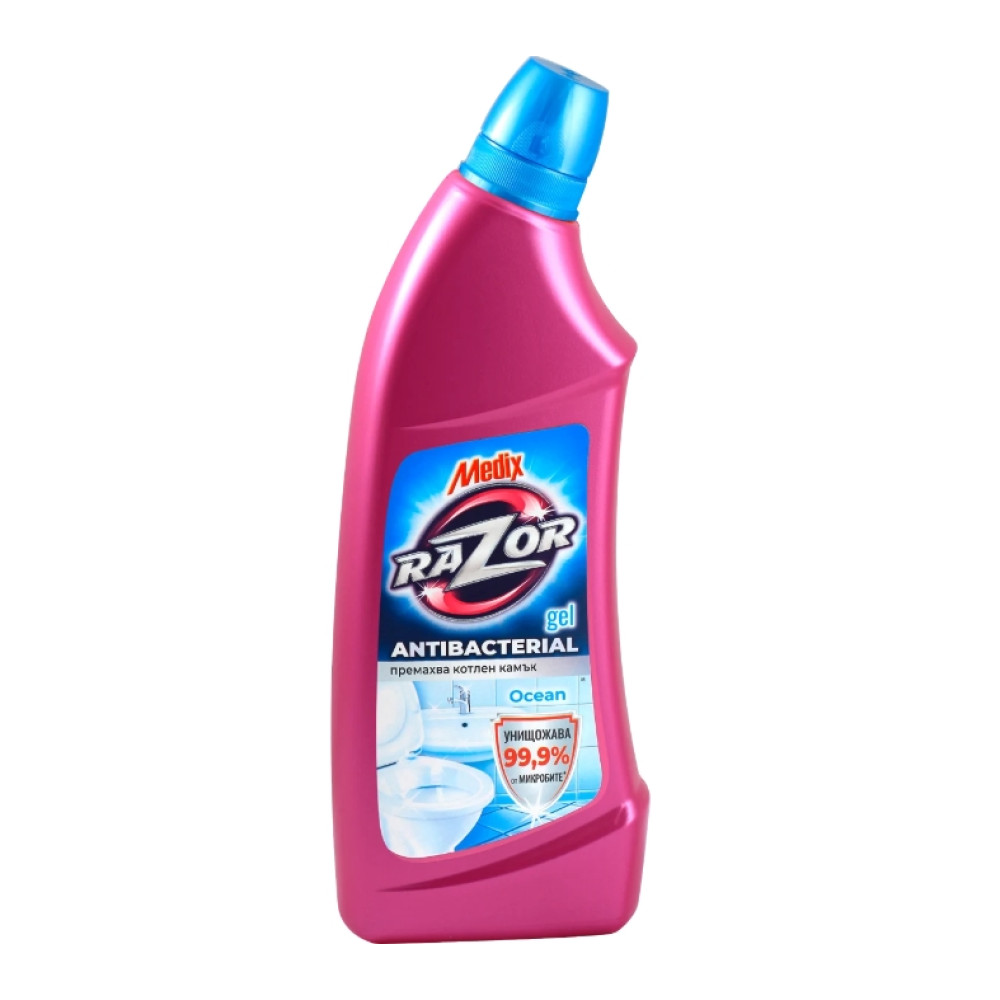 МЕДИКС RAZOR GEL OCEAN гел за почистване на мивки, бани, фаянс и WC 750 ;. - За баня и WC МЕДИКС RAZOR GEL OCEAN гел за почистване на мивки, бани, фаянс и WC 750 ;. - За баня и WC