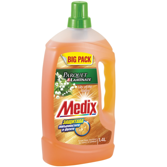 MEDIX PARQUET & LAMINATE LILY OF THE VALLEY почистващ препарат за паркет и ламинат 1.4 л