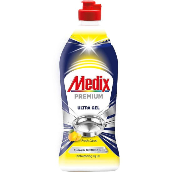 MEDIX PREMIUM ULTRA GEL измиващ препарат за съдове FRESH CITRUS гел 750 мл