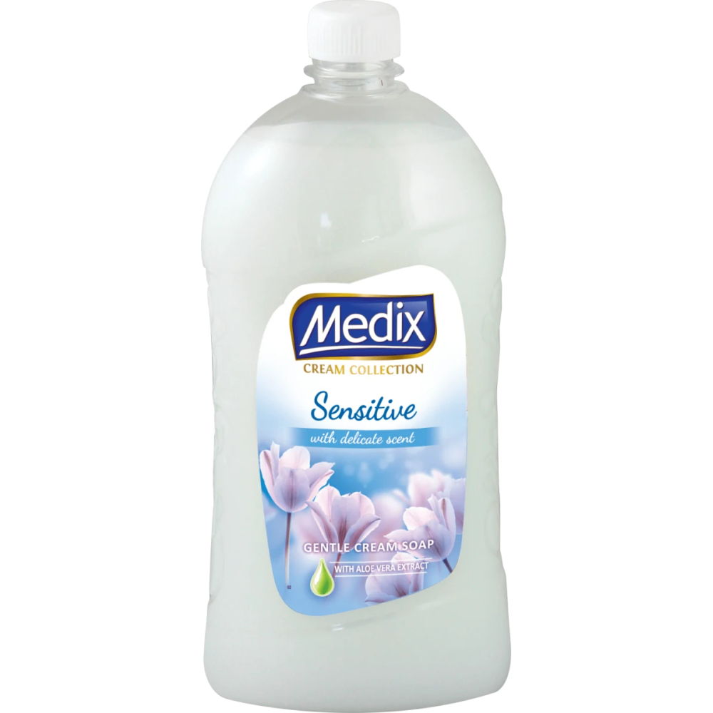 МЕДИКС SENSITIVE течен сапун за ръце с екстракт от алое вера 800 мл - Грижа за ръцете
