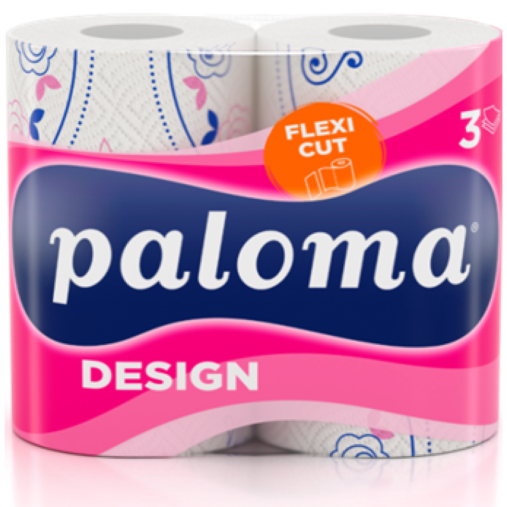 КУХНЕНСКА РОЛКА PALOMA DESIGN FLEXI CUT 3 пластова х 2 бр - Домашни потреби