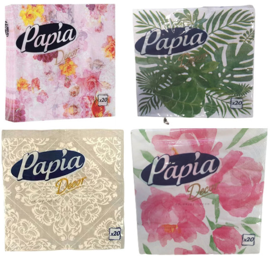 ПАПИЯ САЛФЕТКИ DECOR х 20 бр