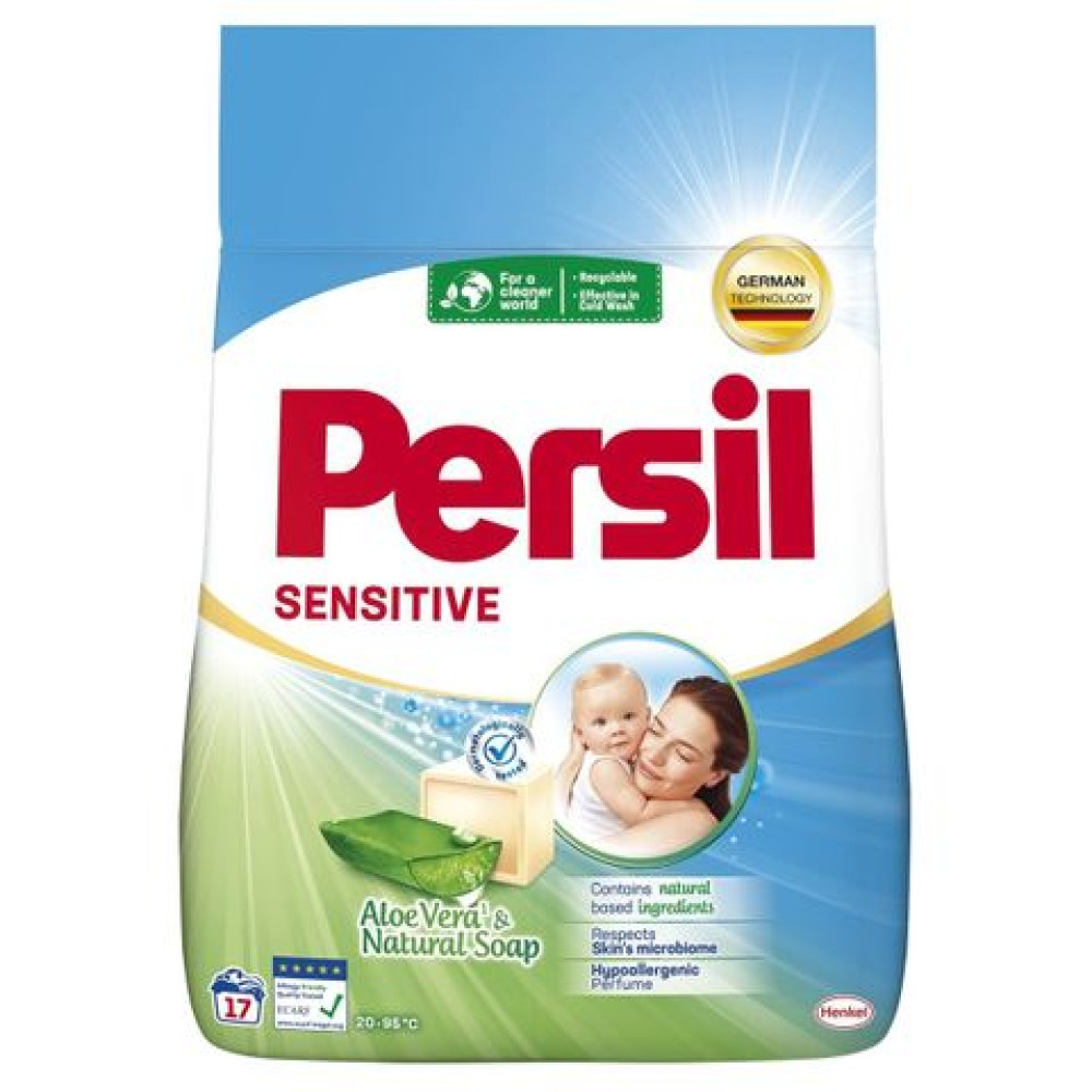 ПЕРСИЛ Sensitive Сензитив прах за пране, за 17 пранета, 1,02 кг - Перилни препарати