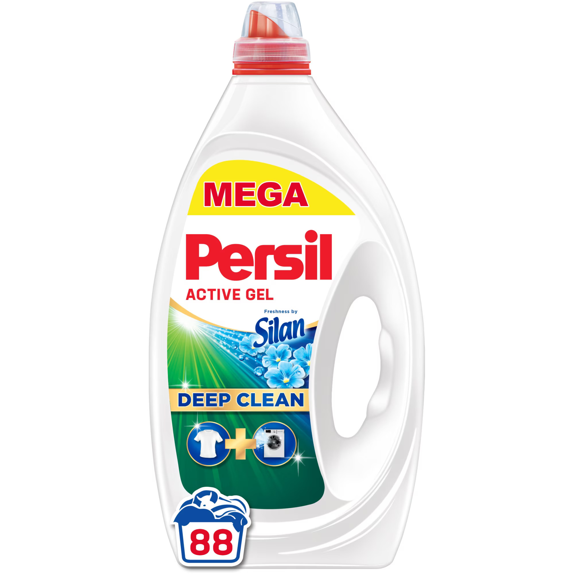 ПЕРСИЛ ACTIVE GEL MEGA универсален течен перилен препарат /88 пранета ...