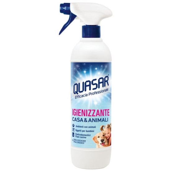 QUASAR CASA ANIMALI препарат за почистване на петна и миризми от животни спрей 580 мл