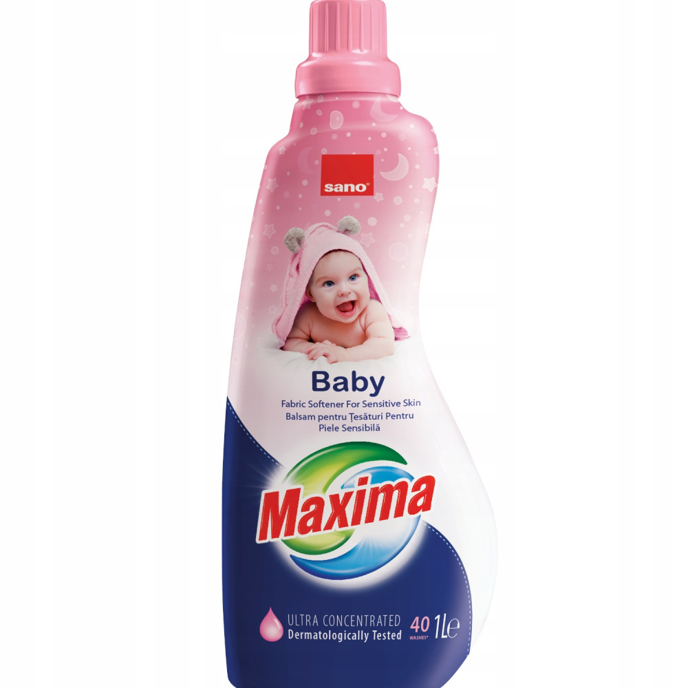 САНО MAXIMA BABY омекотител за бебешки дрехи /40 пранета/ 1 л - Перилни препарати