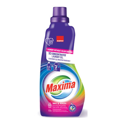 САНО MAXIMA X2 LAUNDRY GEL MIX & WASH Концентриран гел за пране /60 пранета/ 1.5 л