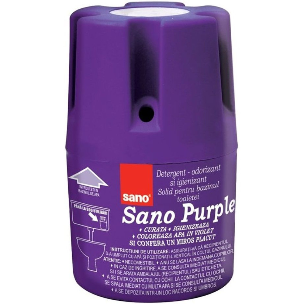 САНО PURPLE АРОМАТИЗАТОР за тоалетното казанче ЛИЛАВА ВОДА 150 г - За баня и WC