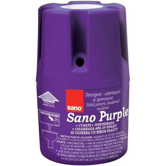 САНО PURPLE АРОМАТИЗАТОР за тоалетното казанче ЛИЛАВА ВОДА 150 г