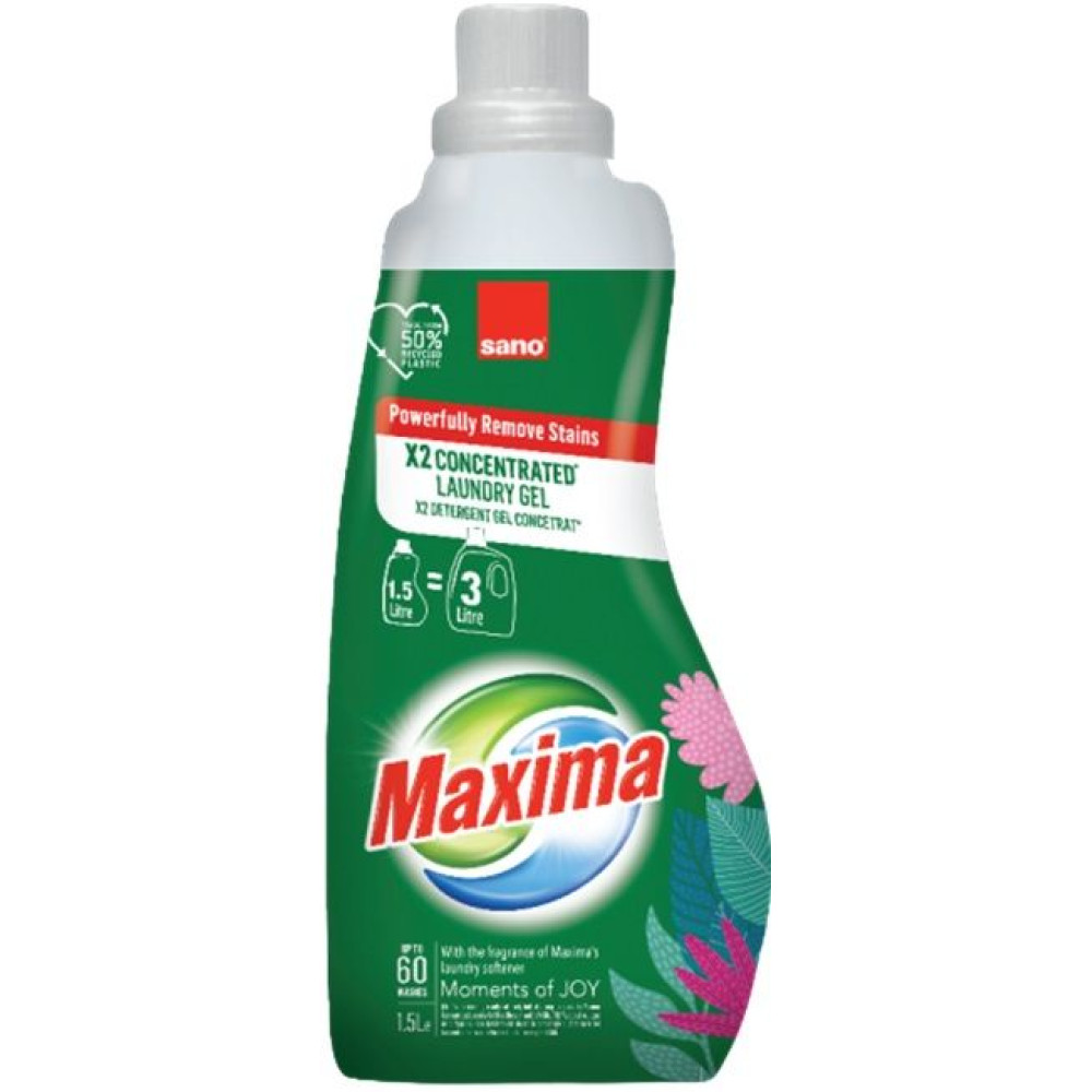 САНО MAXIMA MOMENTS OF JOY GEL x2 концентриран гел за пране /60 пранета/ 1.5 л - Перилни препарати САНО MAXIMA MOMENTS OF JOY GEL x2 концентриран гел за пране /60 пранета/ 1.5 л - Перилни препарати