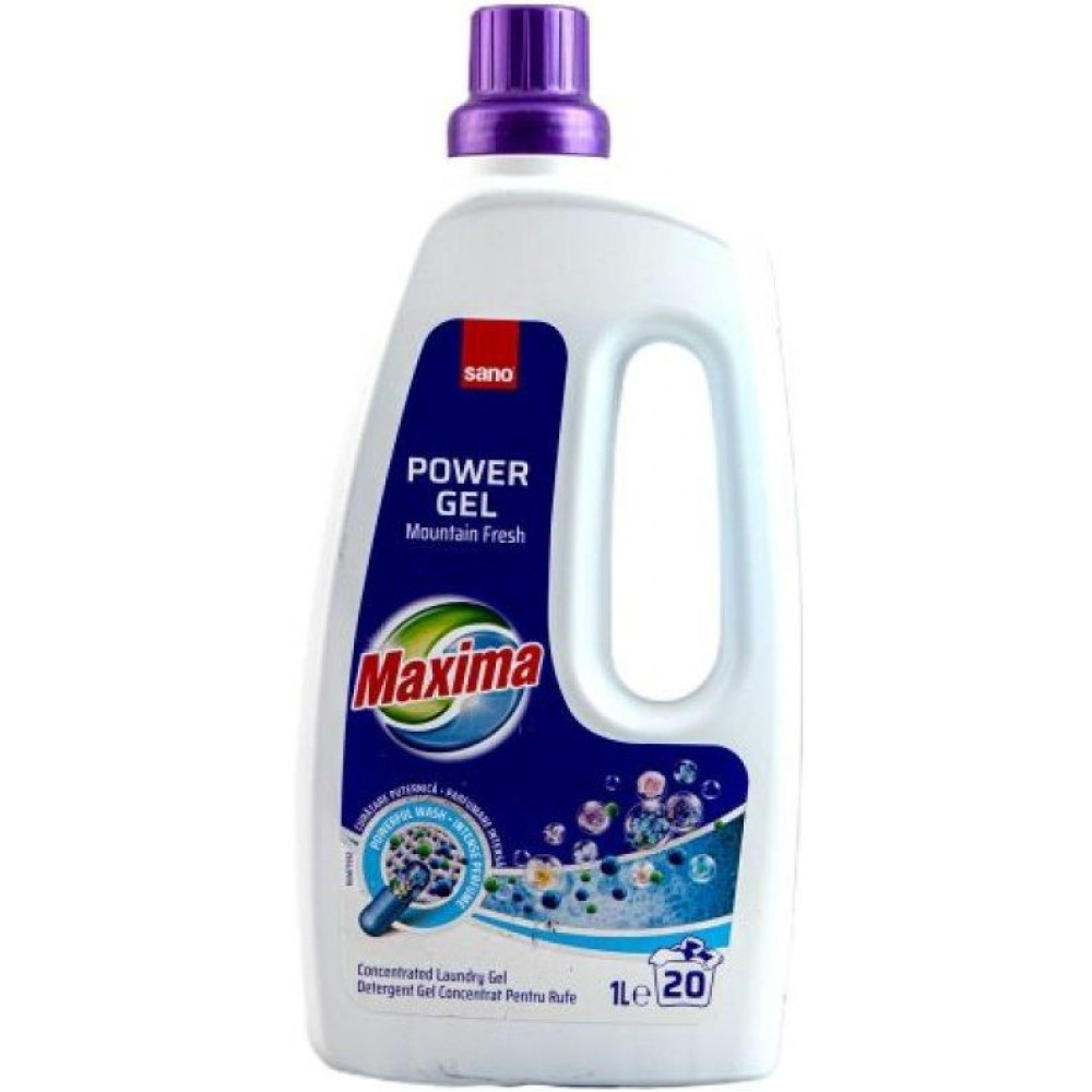 МАКСИМА гел за пране 1л ПЛАНИНСКА СВЕЖЕСТ 20 дози САНО - Перилни препарати