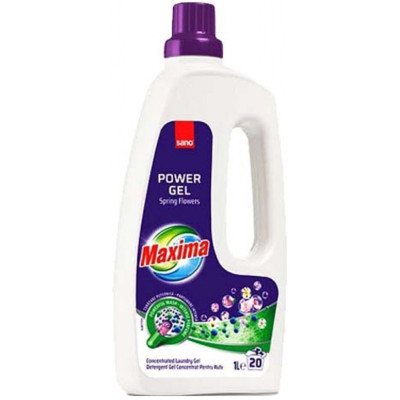 САНО MAXIMA POWER GEL SPRING FLOWERS гел за пране ПРОЛЕТНИ ЦВЕТЯ /20 пранета/ 1л