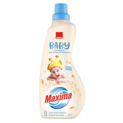 САНО MAXIMA BABY HYPOALLERGENIC концентриран омекотител за чувствителна кожа /40 пранета/ 1 л