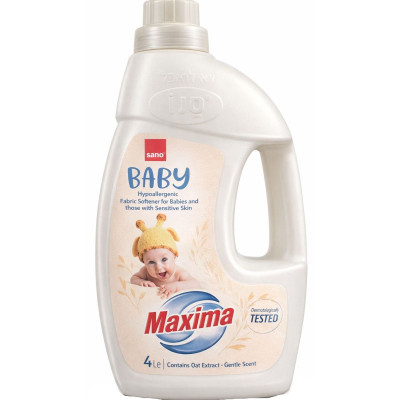 САНО MAXIMA BABY HYPOALLERGENIC омекотител за чувствителна кожа 4 л
