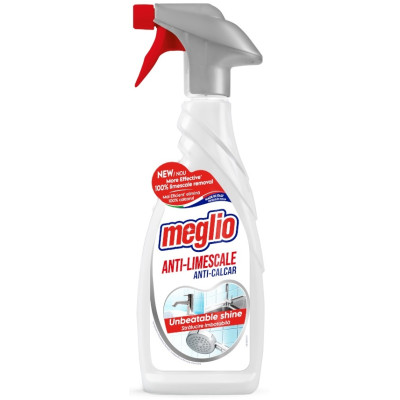 МЕГЛИО ANTI-LIMESCALE спрей за почистване на БАНЯ с формула ПРОТИВ ВАРОВИК 650 мл