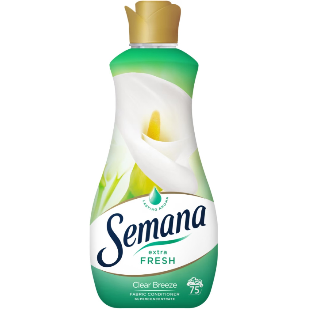 СЕМАНА EXTRA FRESH CLEAR BREEZE суперконцентриран омекотител 1500 мл /75 пранета/ - Перилни препарати СЕМАНА EXTRA FRESH CLEAR BREEZE суперконцентриран омекотител 1500 мл /75 пранета/ - Перилни препарати