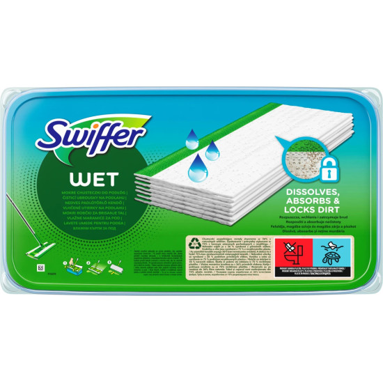 SWIFFER ВЛАЖНИ КЪРПИ ЗА ПОД 10 бр