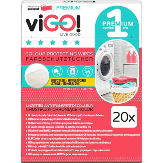 ВИГО PREMIUM цветоулавящи кърпички при пране х 20 бр