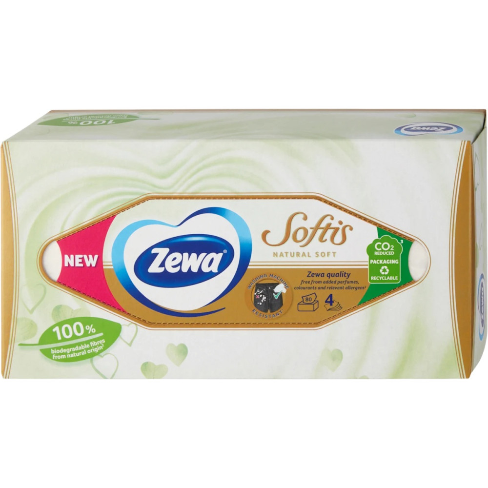 ЗЕВА SOFTIS STYLE кърпи за лице 4 пласта кутия х 80 бр - Лични предпазни средства