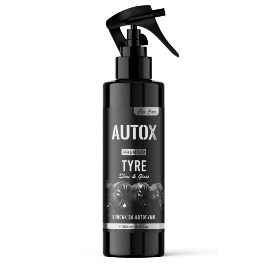 AUTOX TYRE спрей за почистване и блясък за автомобилни гуми 250 мл