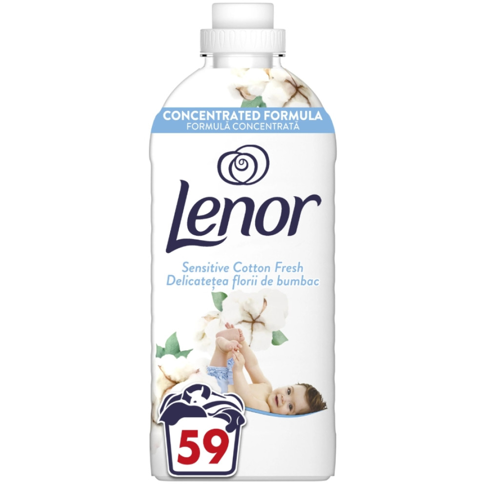 ЛЕНОР SENSITIVE COTTON FRESH омекотител 1239 мл /59 пранета/ - Перилни препарати