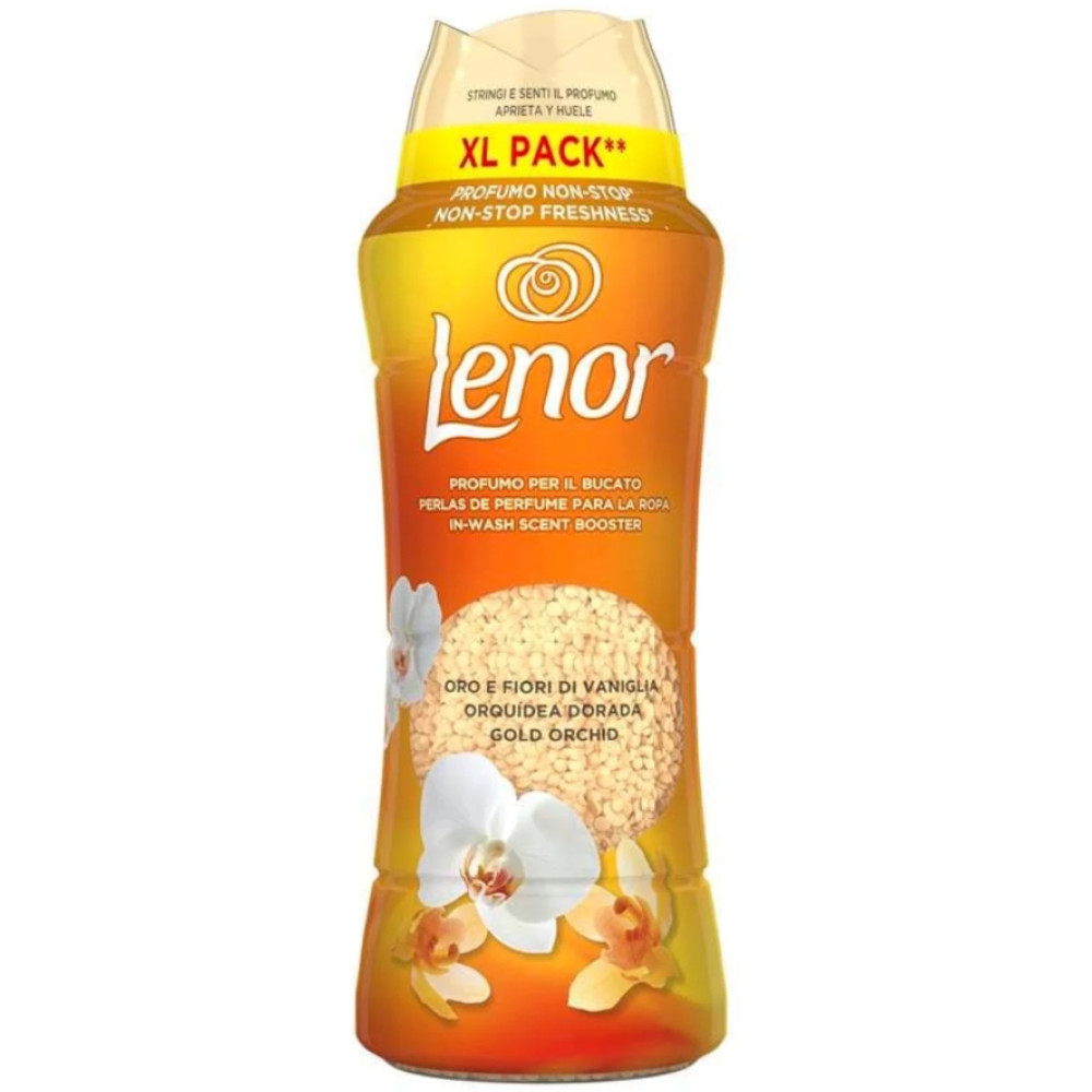 ЛЕНОР GOLD ORCHID омекотител парфюмни перли 495 г - Перилни препарати