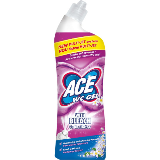 АЧЕ WC GEL WITH BLEACH почистващ препарат за тоалетни с белина 700 мл