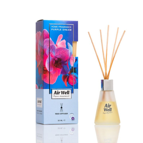 АРОМАТИЗАТОР AIR WELL PURPLE DREAM с пръчици 50 мл
