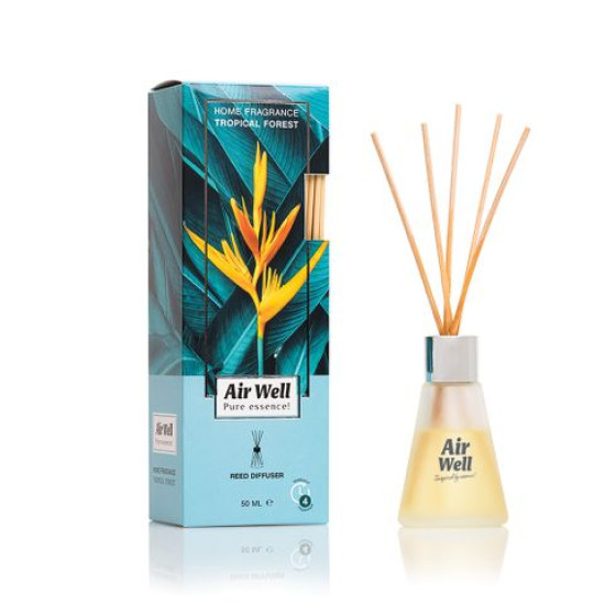 AIR WELL TROPICAL FOREST ароматизатор с ратанови пръчици 50 мл